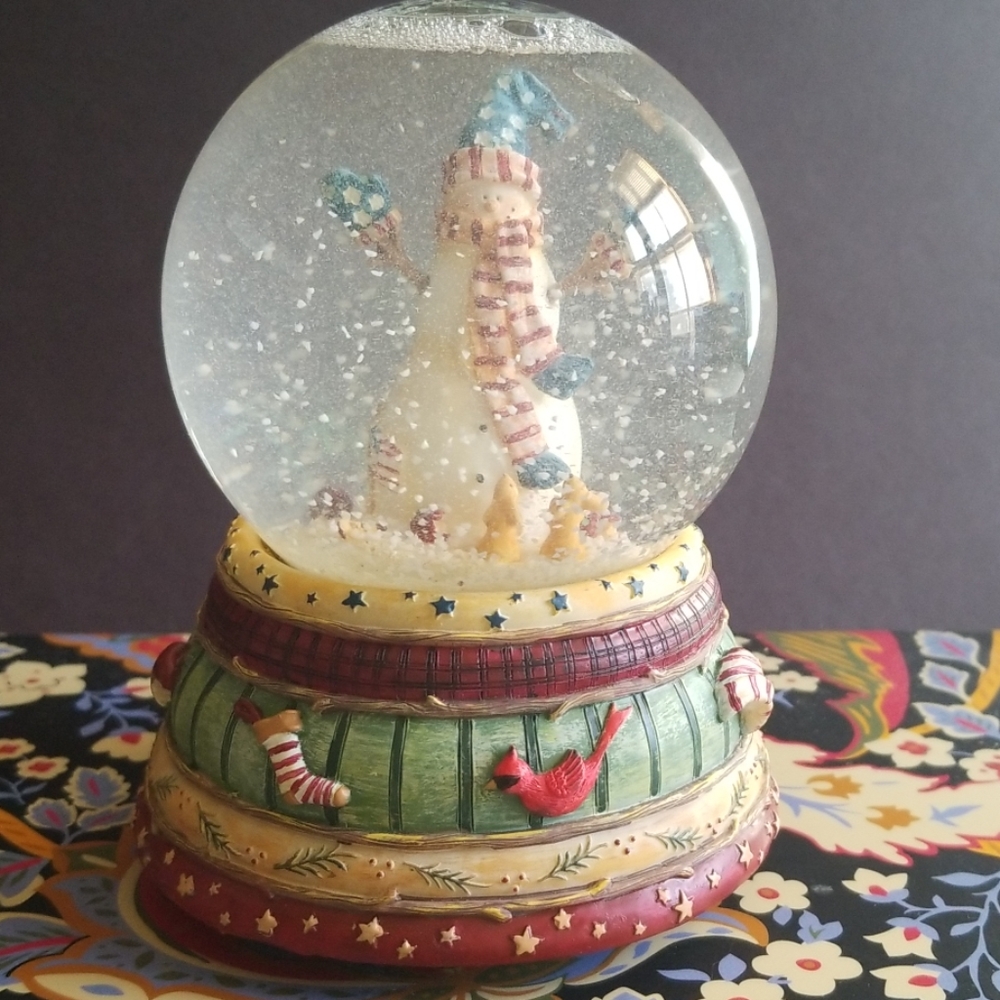 Vintage Brother Sister Snowglobe